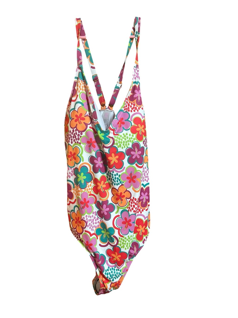 YMI Girls Floral One-Piece Swimsuit in Pink, Orange, Green, Purple